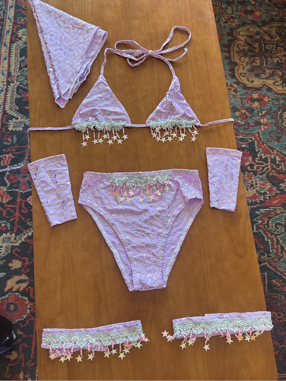 Lime Blonde festival two-piece set